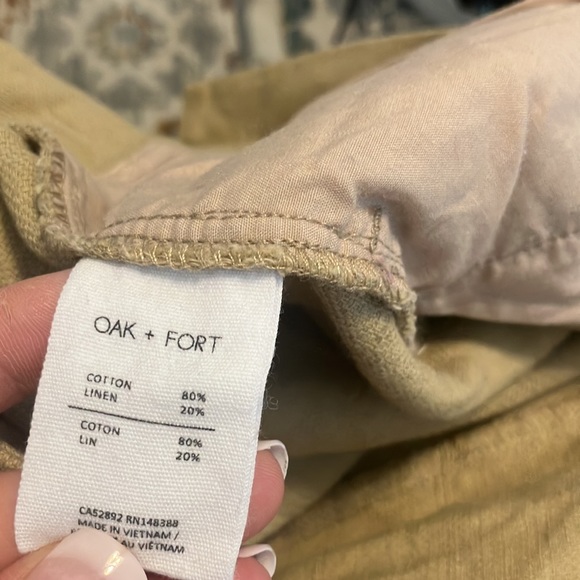 OAK+FORT cotton and linen wide leg paperbag trousers - Picture 4 of 4